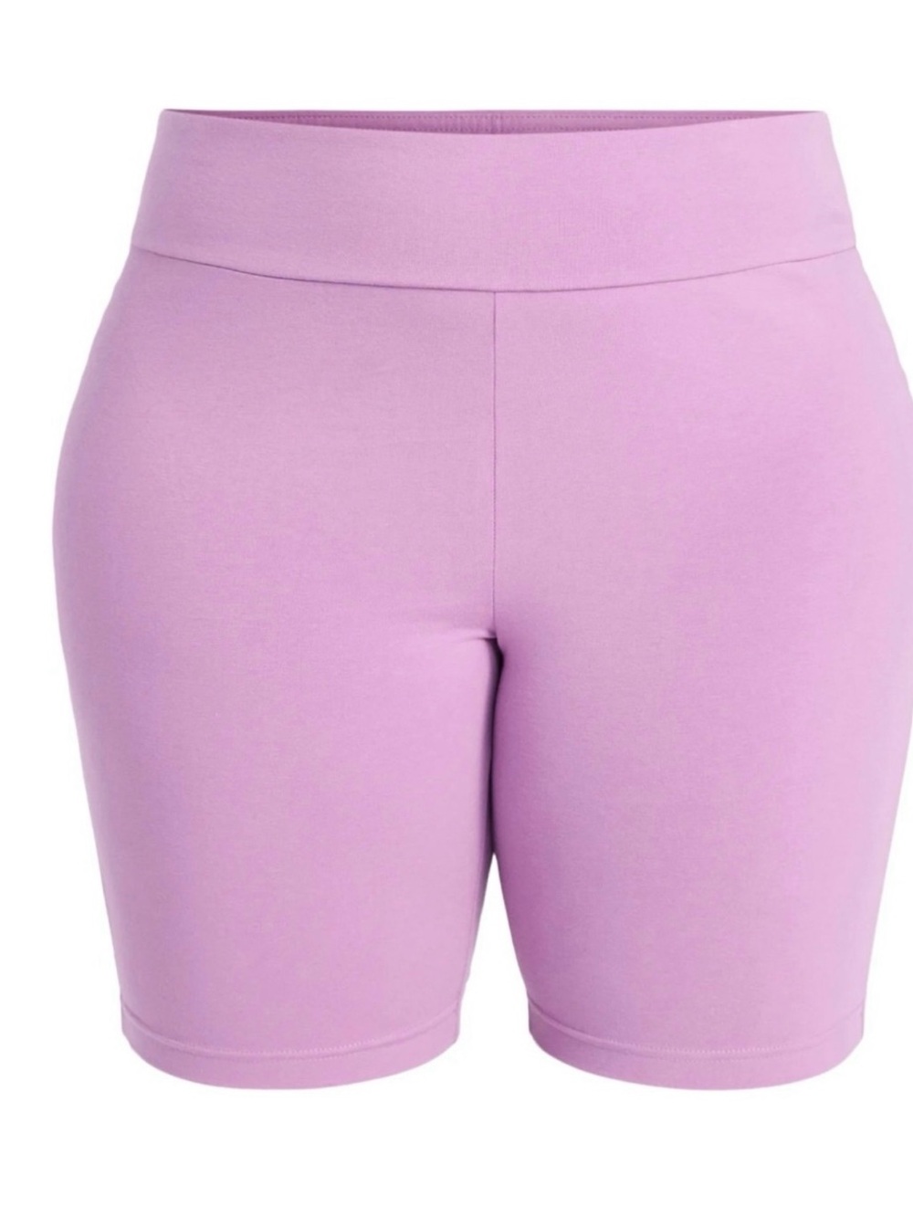 Terra & Sky Women’s Plus Lavender High-Rise Bike Shorts